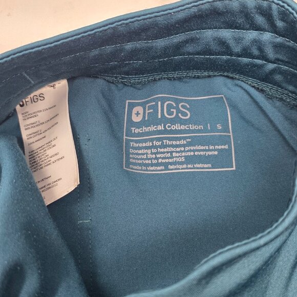 Figs Zamora Jogger Scrub Pants Teal Blue Women's Small S - Picture 4 of 4